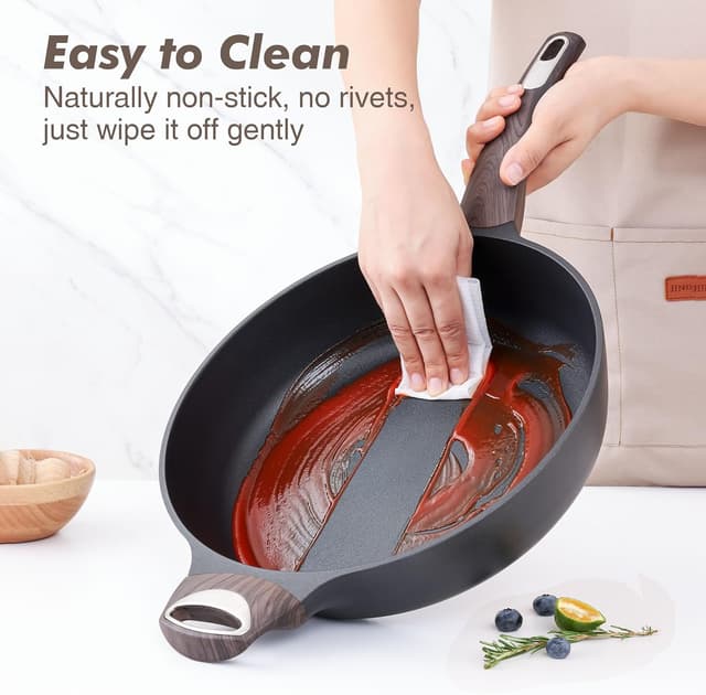 Thumbnail 4 de SENSARTE 12-inch Deep Nonstick Frypan, 5-Quart with Lid