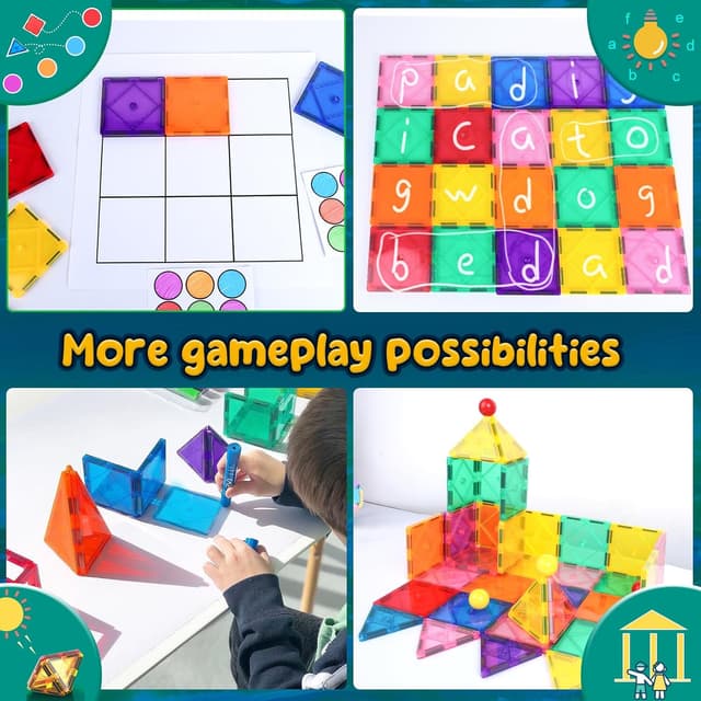 Thumbnail 1 de Soyee Magnetic Tiles STEM Toys for Ages 3–12 🧩