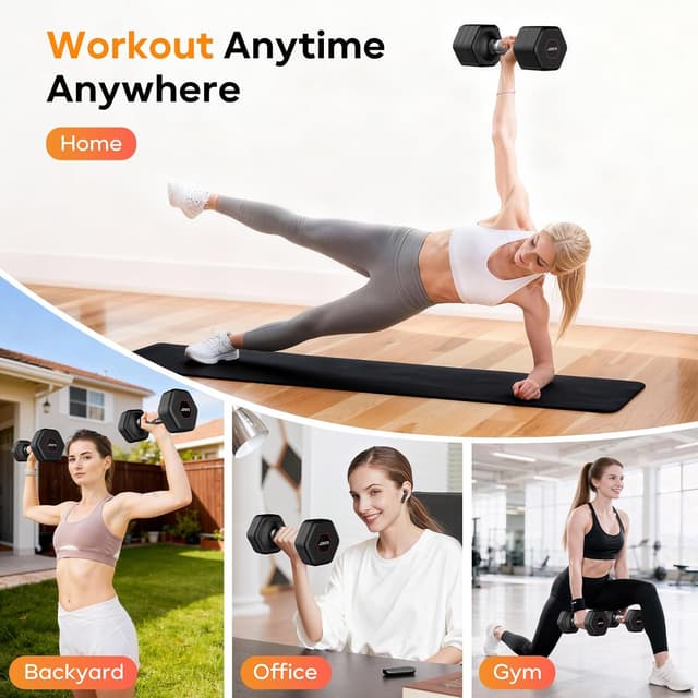 Thumbnail 6 de JOROTO Hanteln Set 2er, 5 kg verstellbar