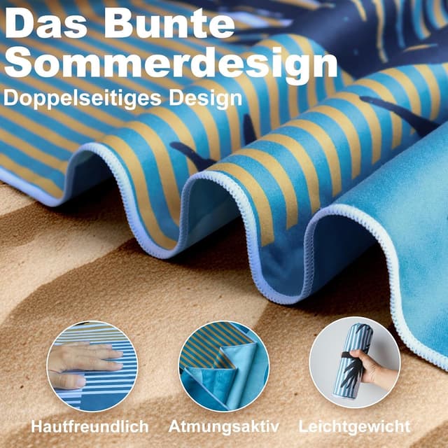 Thumbnail 2 de Asbtos Strandtuch Groß 180 x 100 cm