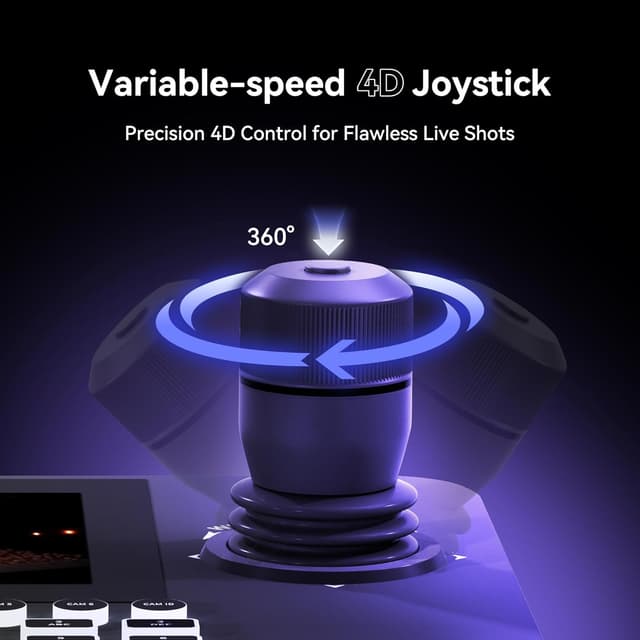Detalle de Tenveo NDI PTZ Camera Joystick Controller (KB300PRO) with 7” Quad-Screen Preview