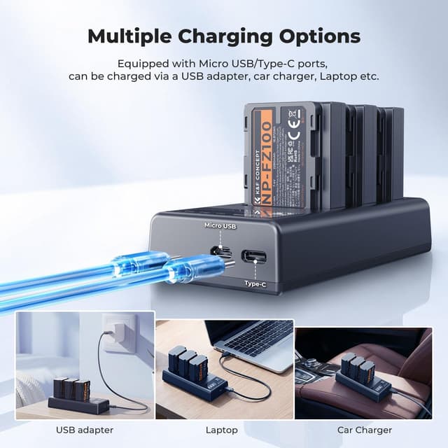 Thumbnail 4 de K&F CONCEPT NP-FZ100 2280mAh Akkupack