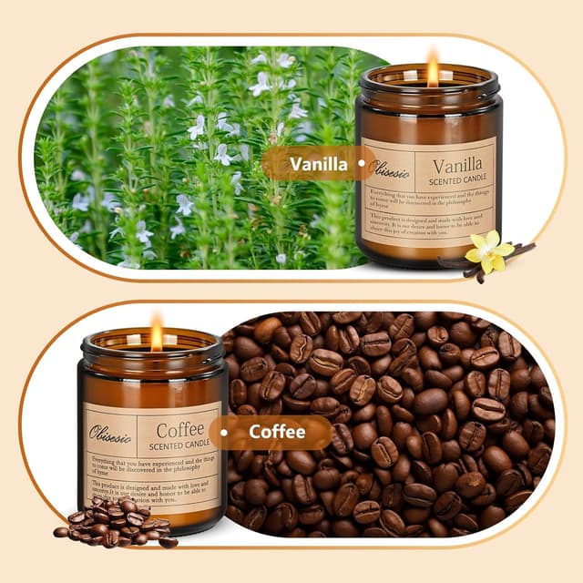 Detalle de Obisesio Candele set 2 candele aromaterapia