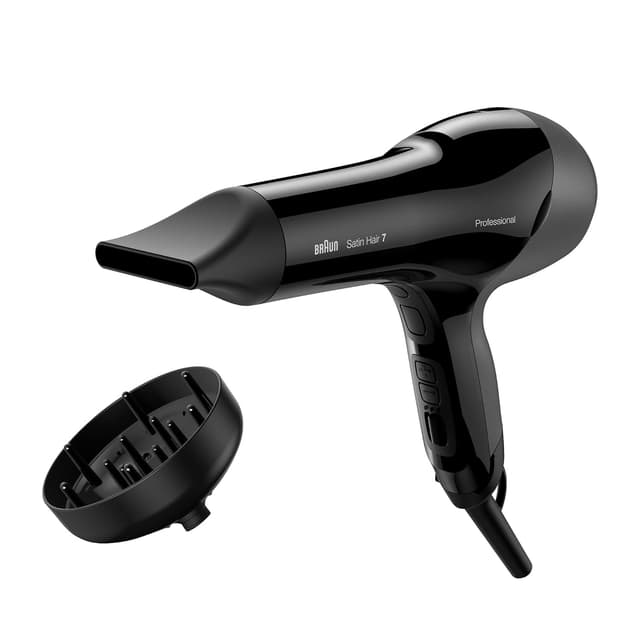 Detalle de Braun Satin Hair 7 SensoDryer Haartrockner HD785 mit Thermosensor, IonTec und Diffusor – schwarz