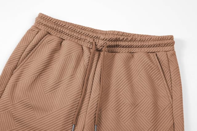 Detalle de JMIERR Herren Textur Kurze Hose mit 3 Taschen – lockere Casual-Shorts mit elastischem Bund