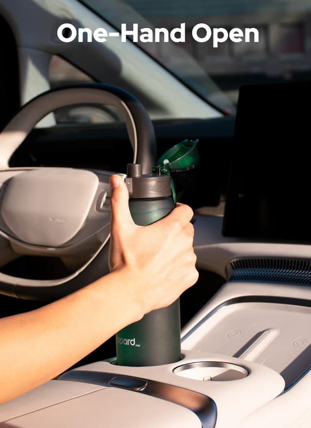 Detalle de Opard 1000ml Zip Bottle (Tritan) with Leakproof Flip-Top Lid – Dishwasher Safe, BPA-Free