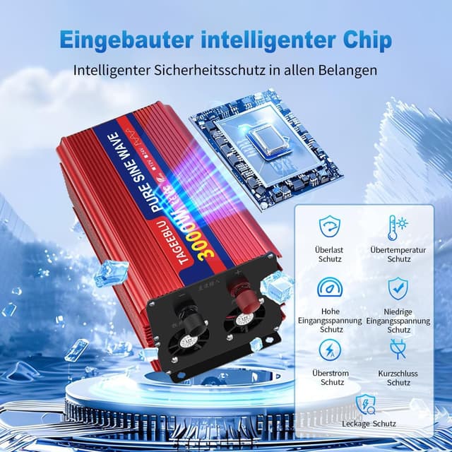 Thumbnail 3 de TAGEEBLU 3000W Wechselrichter 12V auf 230V