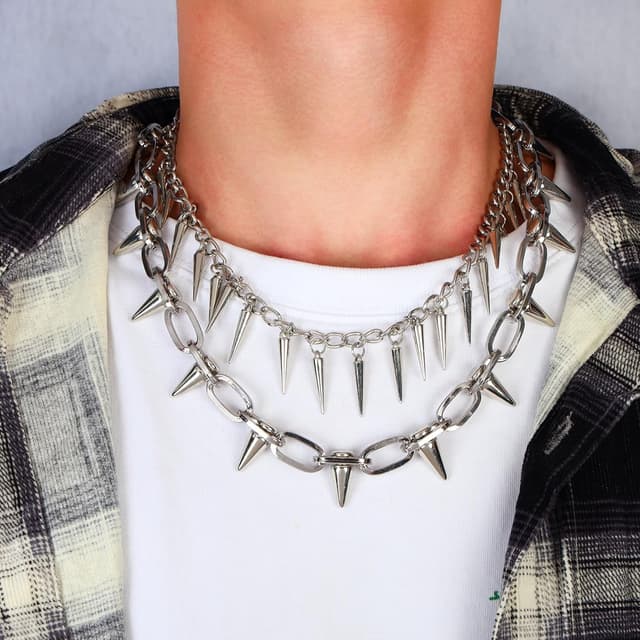 Detalle 2 de Milakoo Punk-Hosenkette im Jeans-Link-Style – Gothic/Hip-Hop Gürtelkette mit Karabiner für Schlüssel & Geldbörse (Unisex)