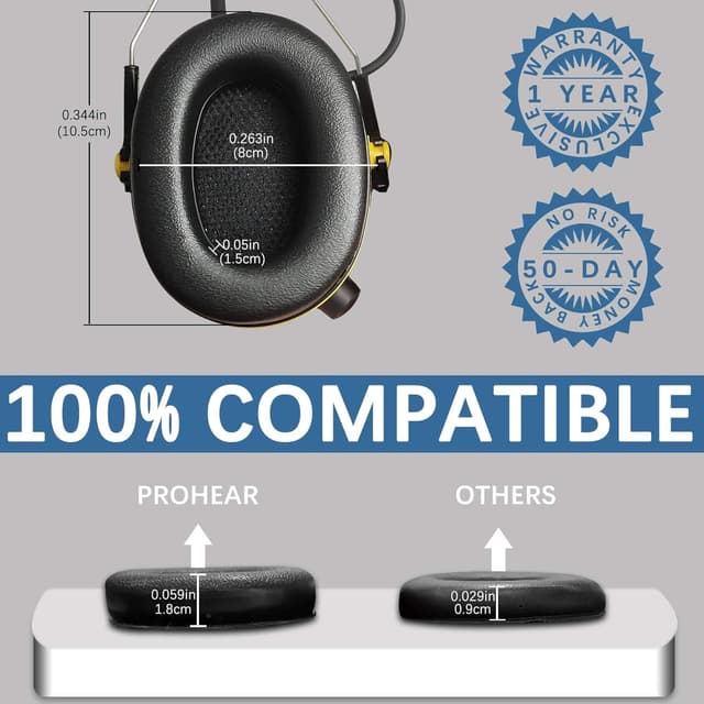 Thumbnail 5 de PROHEAR FEP01 Replacement Foam Ear Pads 2 pairs