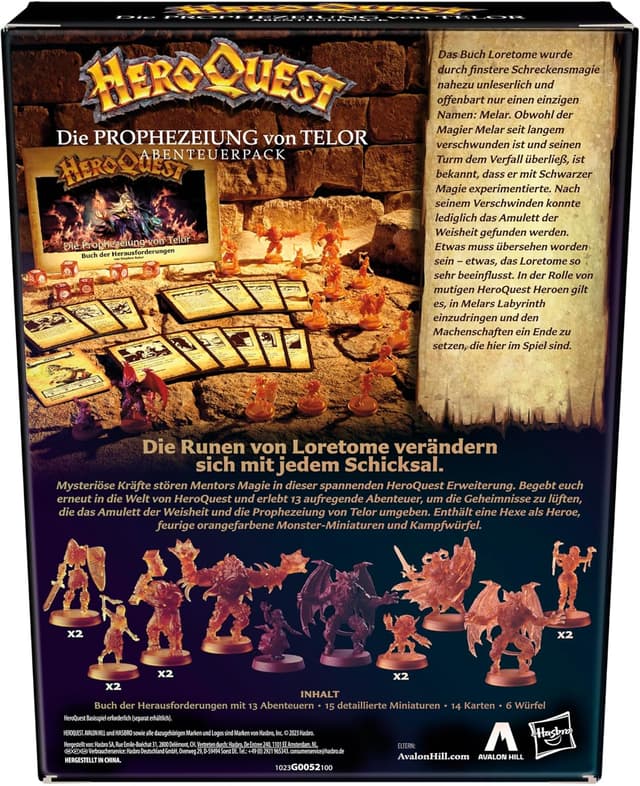 Detalle 2 de HeroQuest Abenteuerpack „Die Prophezeiung von Telor“ – Erweiterung mit Miniaturen und Herausforderungen (Basisspiel erforderlich)