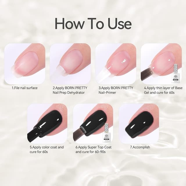 Thumbnail 8 de Born Pretty Base y Top Coat Semipermanente 2x15ML ✨