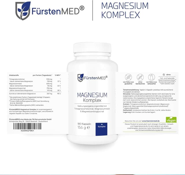 Thumbnail 4 de FürstenMED 180 Magnesium Komplex Kapseln 180 Stück