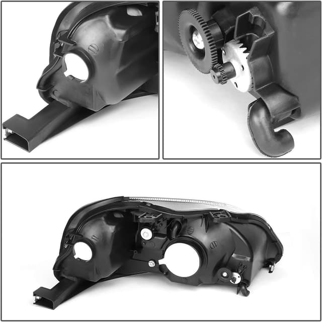 Detalle de DNA MOTORING Pair Headlight Assembly (Chrome/Amber) for 1999–2000 Honda Civic