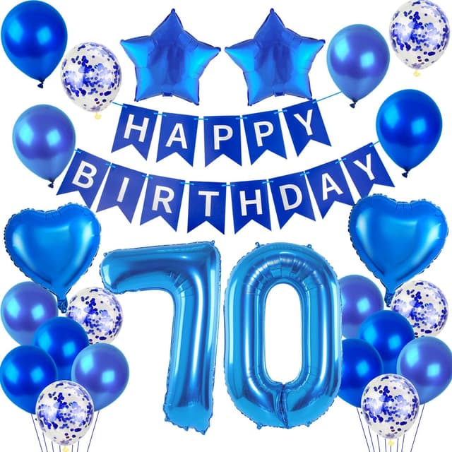 Imagen de Luftballons 70. Geburtstag Blau Set en OfertitasTOP