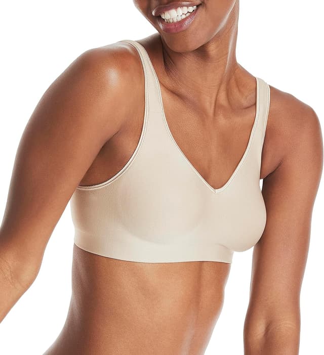 Detalle 2 de Hanes Women’s Wireless Bra (Smooth Comfort Full-Coverage T-Shirt Bra) — Single or 2-Pack
