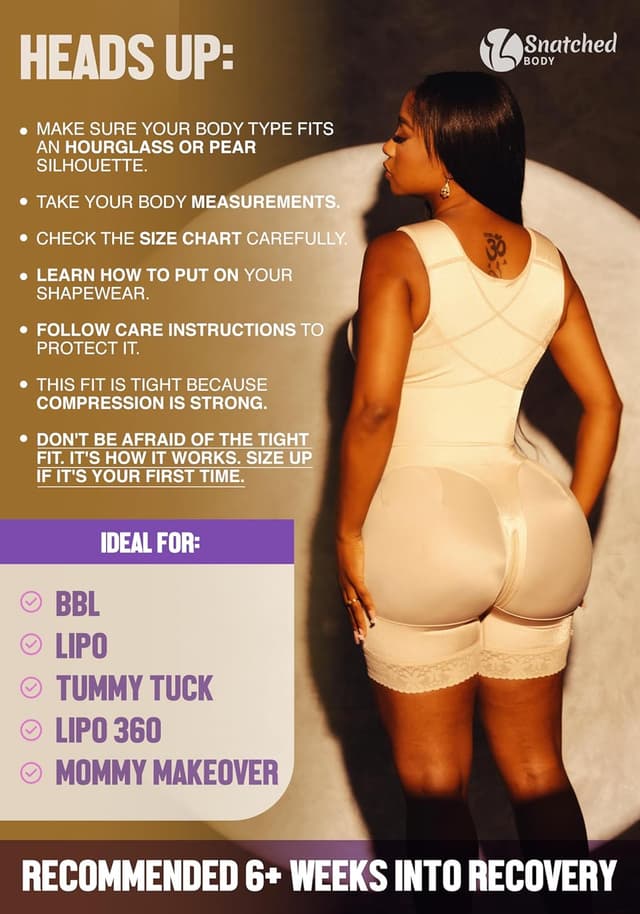 Detalle de Snatched Body Stage 2 Faja with Bra (BBL Body Shapewear) for Post-Op & Everyday Compression