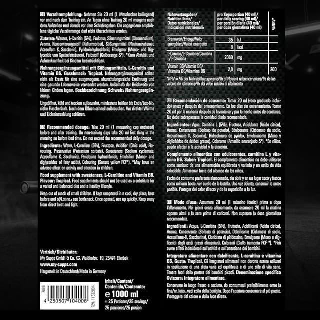 Thumbnail 5 de My Supps Power Amino Liquid 1000ml Orange