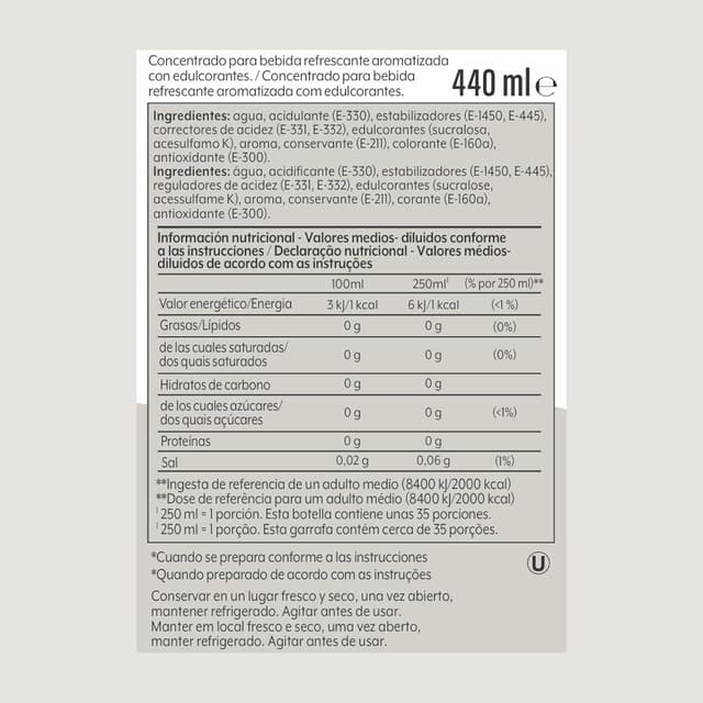 Thumbnail 5 de SodaStream Mirinda Zero - Concentrado Sin Azúcar 440 ml 🍹