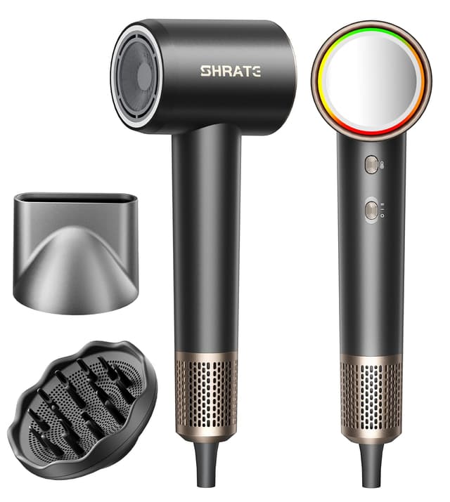 Detalle de SHRATE Professional High Speed Ionic Hair Dryer (160,000 RPM) with Magnetic Diffuser