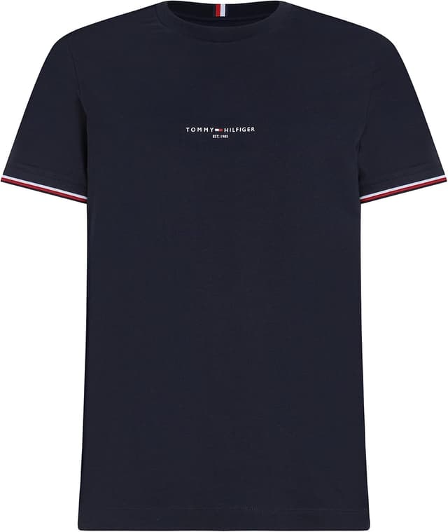 Thumbnail 4 de Tommy Hilfiger Tipped Tee Azul para Hombre 👕 - XL