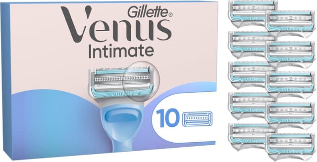 Detalle de Gillette Venus Cuchillas zona íntima 10 recambios