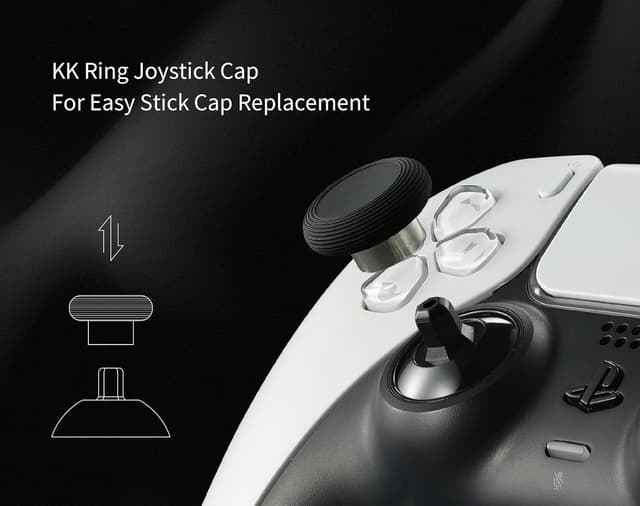 Detalle 2 de GuliKit Anti-Drift TMR Joysticks for PS4 DualShock – replacement upgrade kit with two thumbstick caps