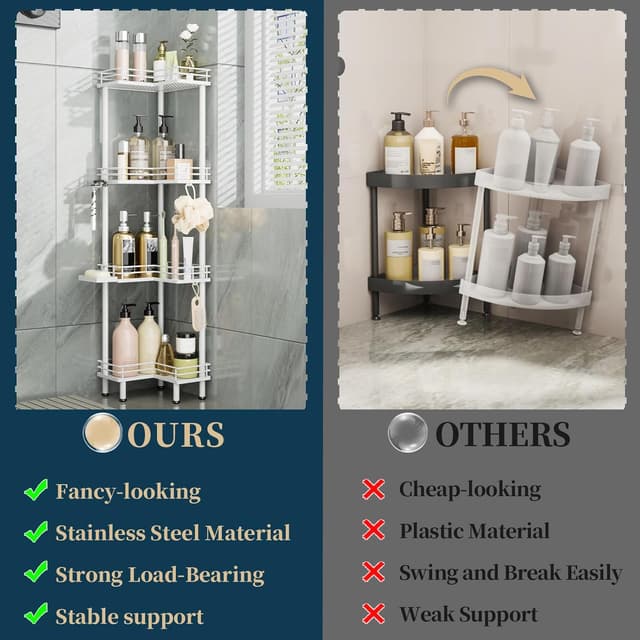 Thumbnail 1 de Consumest Corner Shower Caddy 4-Tier shower organizer