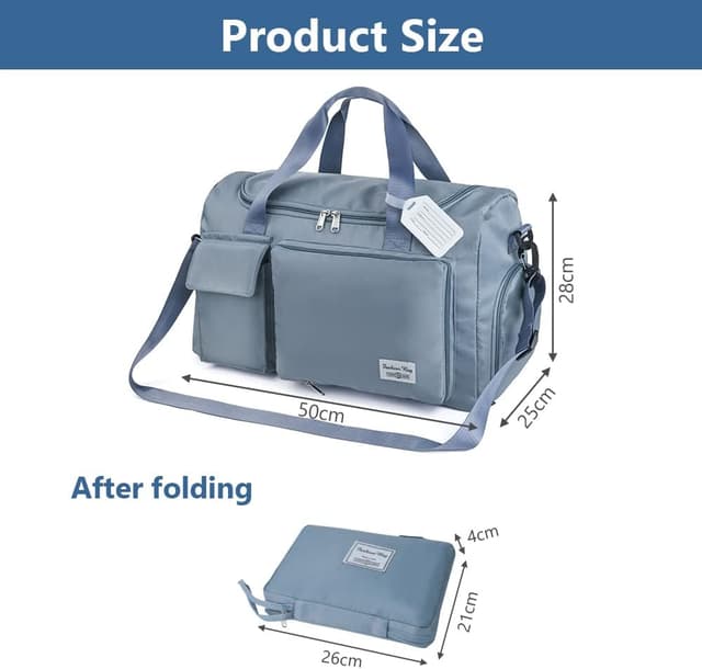 Detalle de Travel Duffel Foldable Weekend Bag 35L