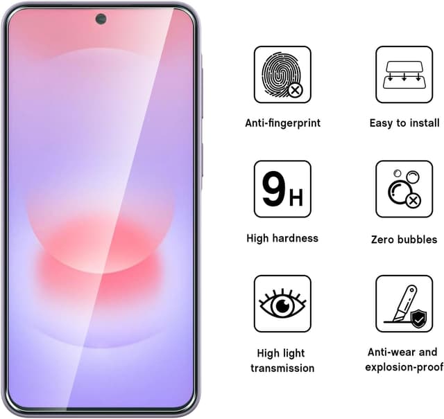 Detalle de WFTE A37 5G screen protector 2 pack