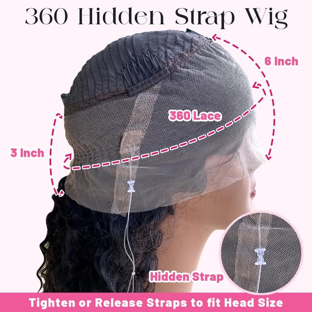 Thumbnail 2 de ADESORAES 360 Lace Wig 24 Inch 180% Density