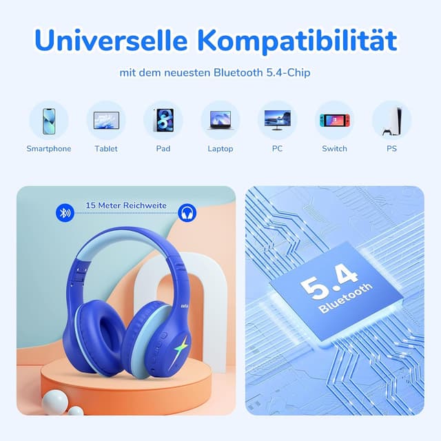 Thumbnail 6 de EarFun Bluetooth Kopfhörer Kinder 90 Std Akku