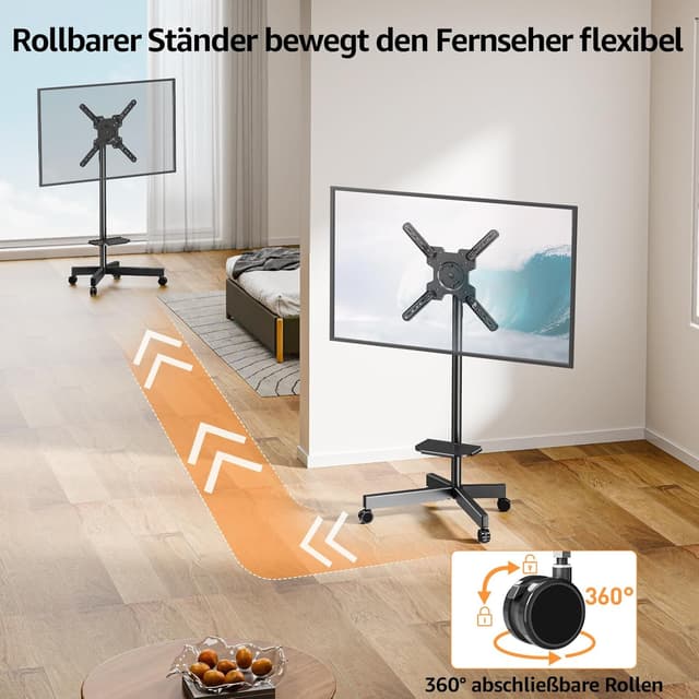 Detalle de ELIVED EV2114B-DE : support TV à roulettes universel 23 à 60 pouces jusqu’à 35 kg