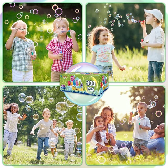 Thumbnail 6 de 200-Pack Mini Bubble Wands in 10 Colors with Star Handles for Kids’ Parties, Holidays & Classroom Prizes
