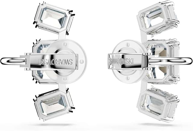Detalle 2 de Swarovski Millenia pendientes clip talla octogonal blanco