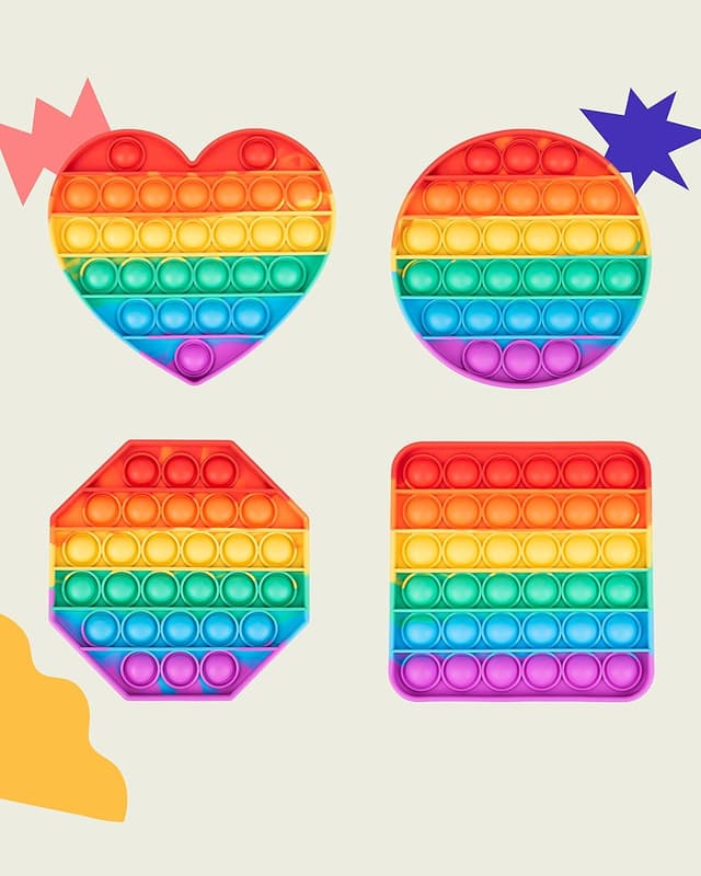 Thumbnail 6 de Valino Pop on It per Bambini – Set Pop Bubble impermeabile di 4 fidget (silicone, anti-stress)
