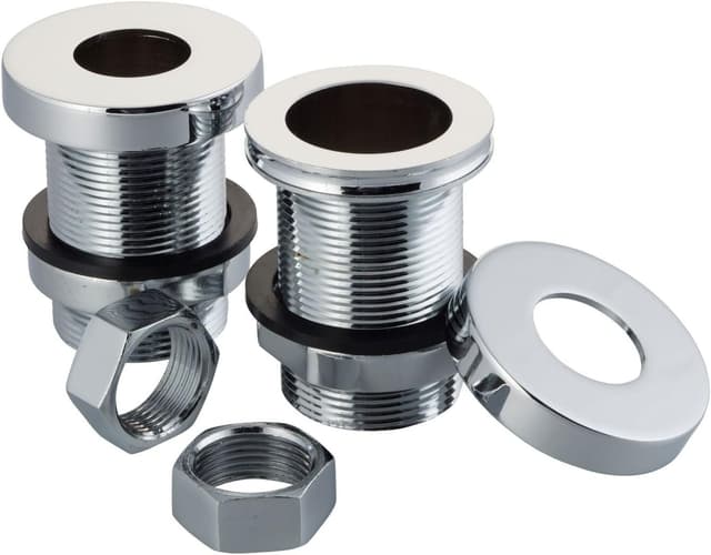 Detalle de Cassellie Bath Mixer Tap Easy Fix Fast Fit Kit with Quick Release Fittings (Chrome Brass)