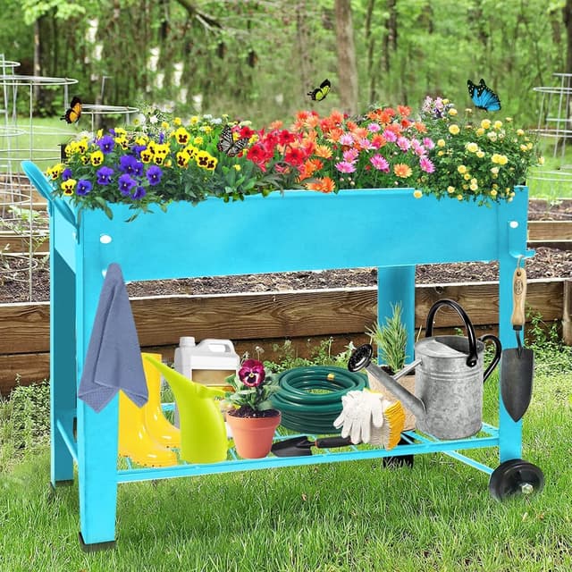 Detalle de Huhote Raised Garden Bed 101x28x80 cm