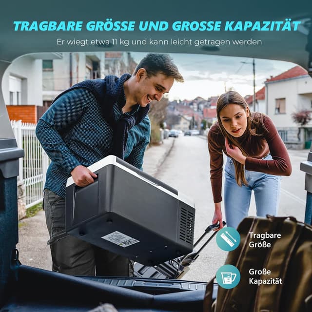 Detalle de EUHOMY Kompressor-Kühlbox 18 l mit App