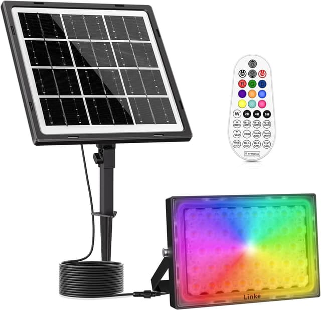 Detalle de Linke Solar RGB Flood Lights Outdoor with Remote Control (IP66, Dusk to Dawn)