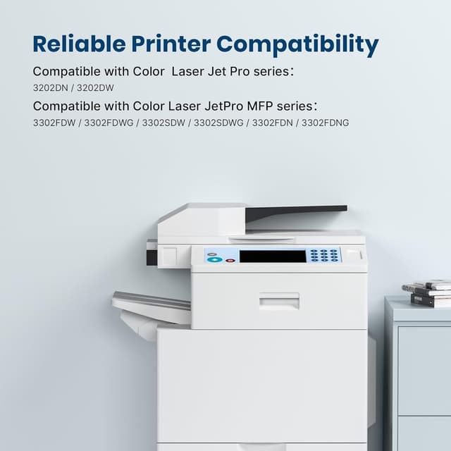 Detalle 2 de 219A/219X 3302FDW Toner Cartridges (with chip) Compatible 4-Pack for HP Color LaserJet Pro