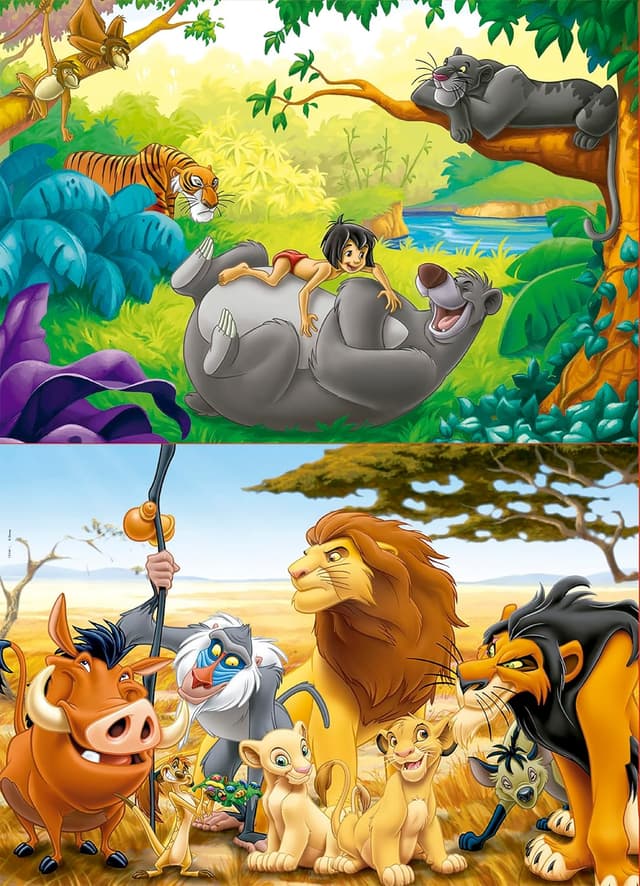 Thumbnail 2 de Educa - Set de 2 Puzzles de Madera 50 Piezas Animales Disney 🧩