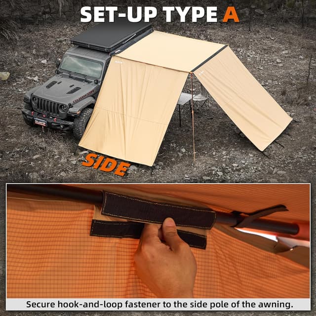Thumbnail 2 de ALL-TOP Awning Wall 8.2ft x 8.5ft 🏕