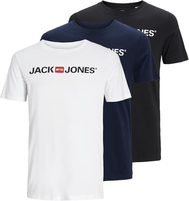 Imagen de JACK & JONES Jjecorp Logo tee SS Crew Neck camisetas pack 3, XXL en OfertitasTOP