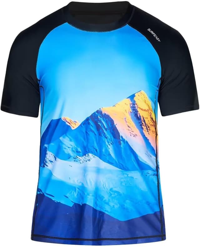 Detalle de SURFEASY Men’s Short & Long Sleeve UV Rash Vest (UPF 50+) – Quick-dry UV swim top