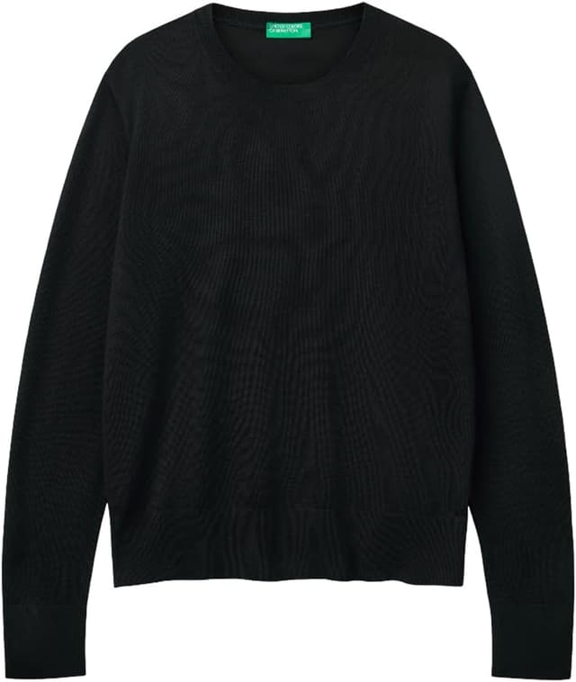 Detalle de United Colors of Benetton Maglione donna con scollo tondo e maniche lunghe 1ZRED10CP