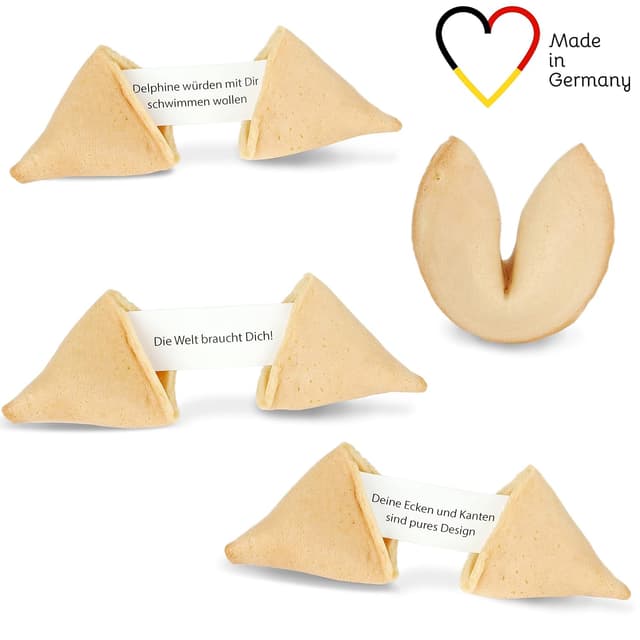 Detalle 2 de Glückskekse „Ein Kompliment für Dich“ 9er Box 🍪