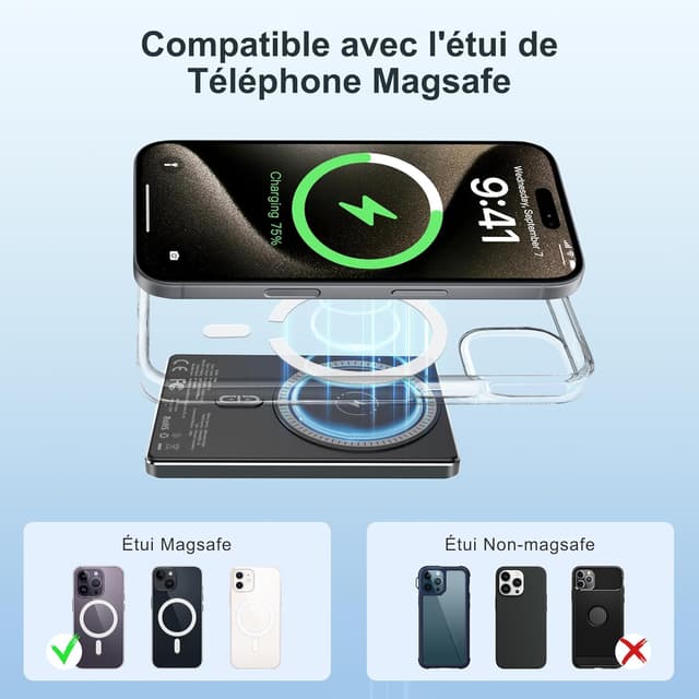 Thumbnail 5 de YISH Batterie Externe Mag-Safe 5000mAh