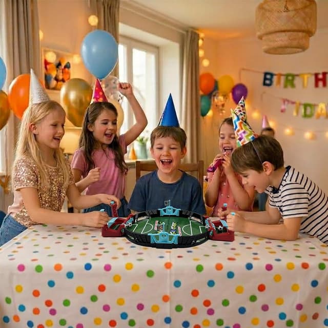 Detalle 2 de EACHHAHA Mini Tischfußball für Jungen – interaktives Party-Tischfußballspiel für 2–4 Spieler (6 Fußbälle)