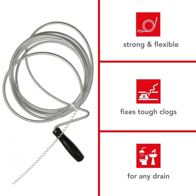 Thumbnail 3 de Toolland Drene Resorte Desbloqueador Fregadero 7mm x 10m 🛠