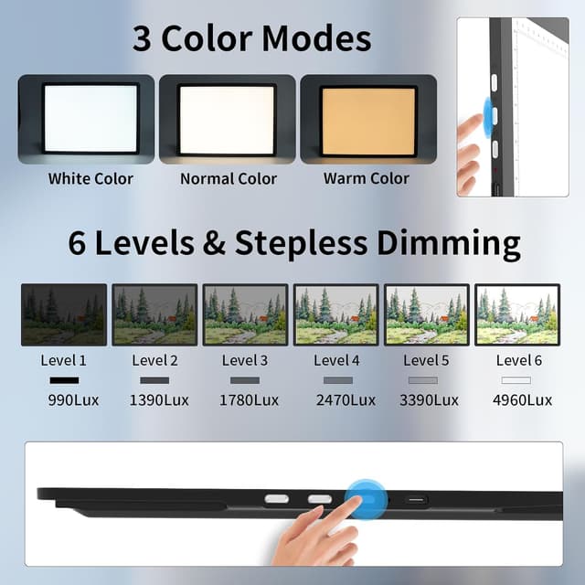 Thumbnail 3 de TOHETO Table lumineuse A2 pour peinture au diamant